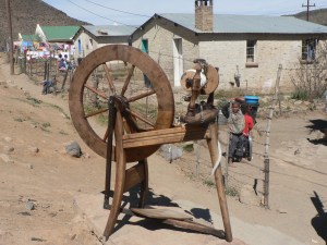 Karoo Moon Wool products employ women from the township of Nieu Bethesda to spin and dye wool and knit jerseys. 