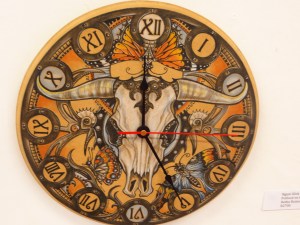 A painted clock