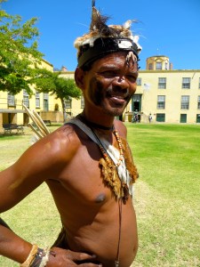 Portrait of a Bushman tracker at the Cape Town Castle 
